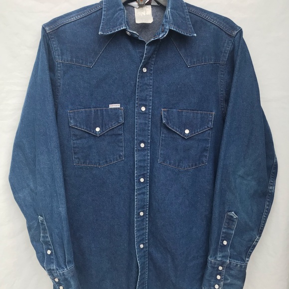 Carhartt denim pearl snap shirt Clearance